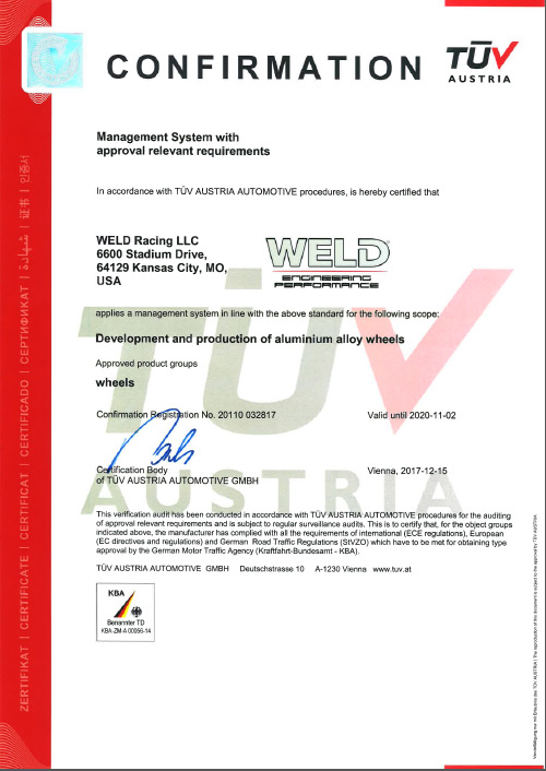 USA Testing Certificate